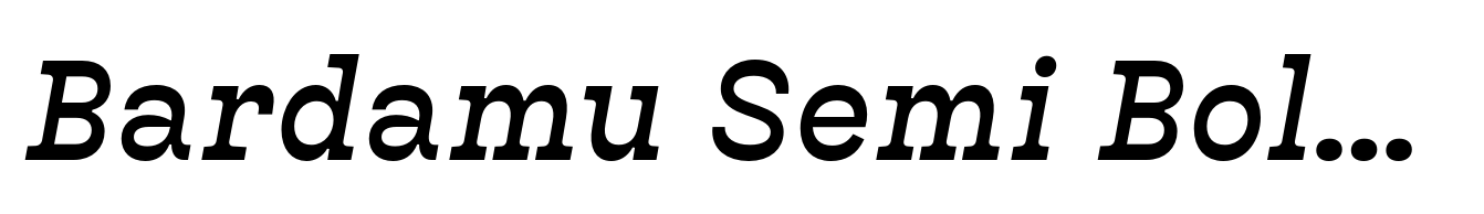 Bardamu Semi Bold Half Italic